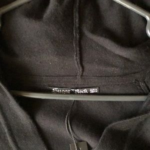 Sugar rock long hooded skull sweater shirt NWT